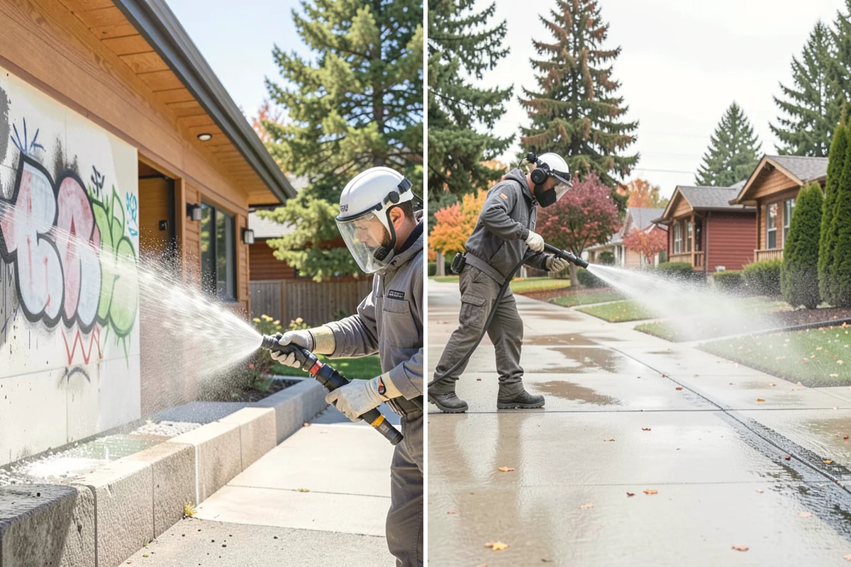 Algae Removal in Duvall, King County, WA - Evaluate the algae coverage and the surface types