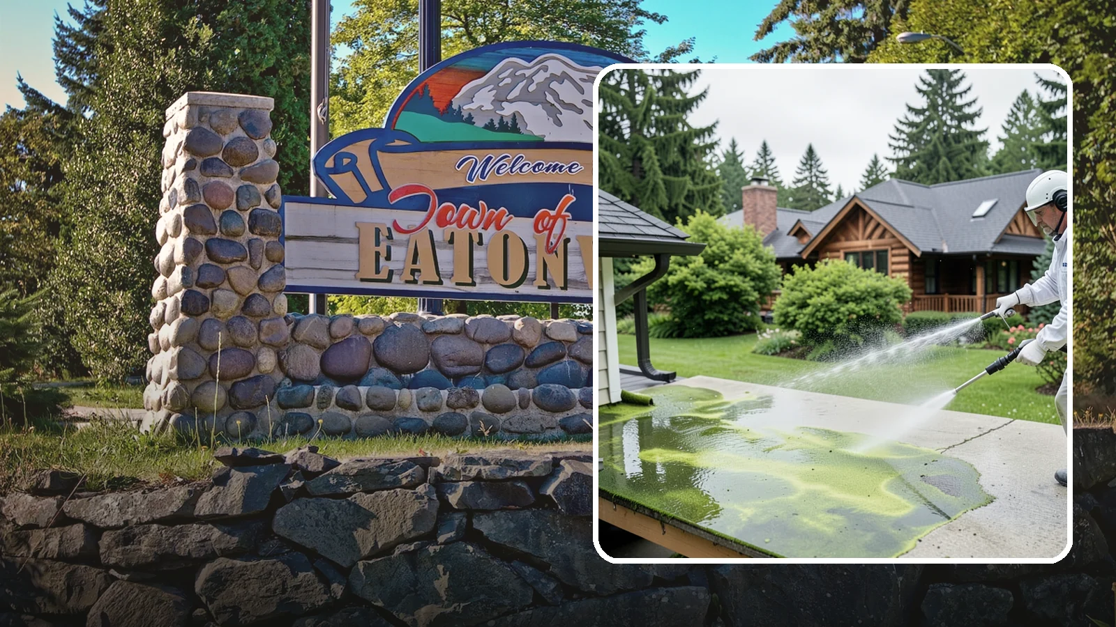 Algae Removal in Eatonville, Pierce County, WA - Soft-wash algae removal that lifts the green film coating siding, roofs, decks, and concrete across shaded properties.