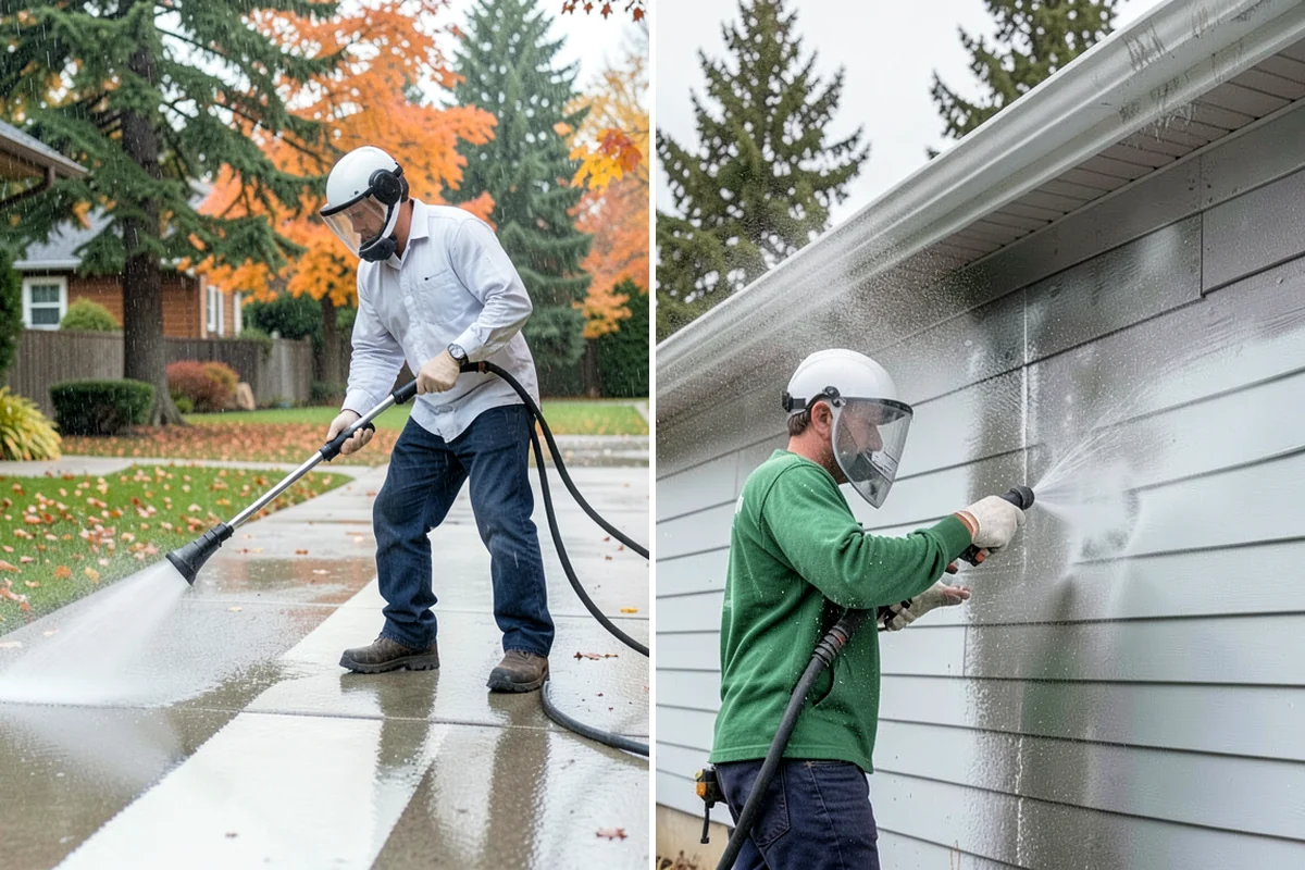 Algae Removal in Fircrest, Pierce County, WA - Evaluate the algae coverage and the surface types