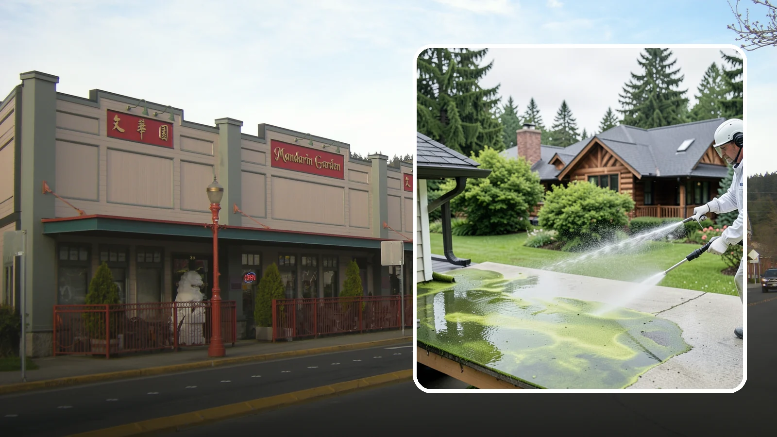 Algae Removal in Issaquah, King County, WA - Soft-wash algae removal that lifts the green film coating siding, roofs, decks, and concrete across shaded properties.