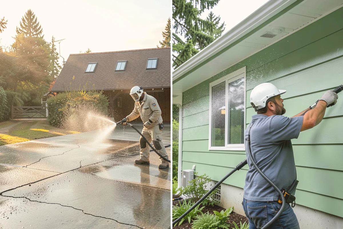 Algae Removal in Lynnwood, Snohomish County, WA - Evaluate the algae coverage and the surface types