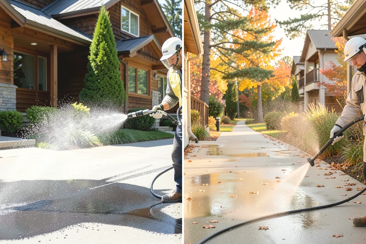 Algae Removal in Monroe, Snohomish County, WA - Evaluate the algae coverage and the surface types