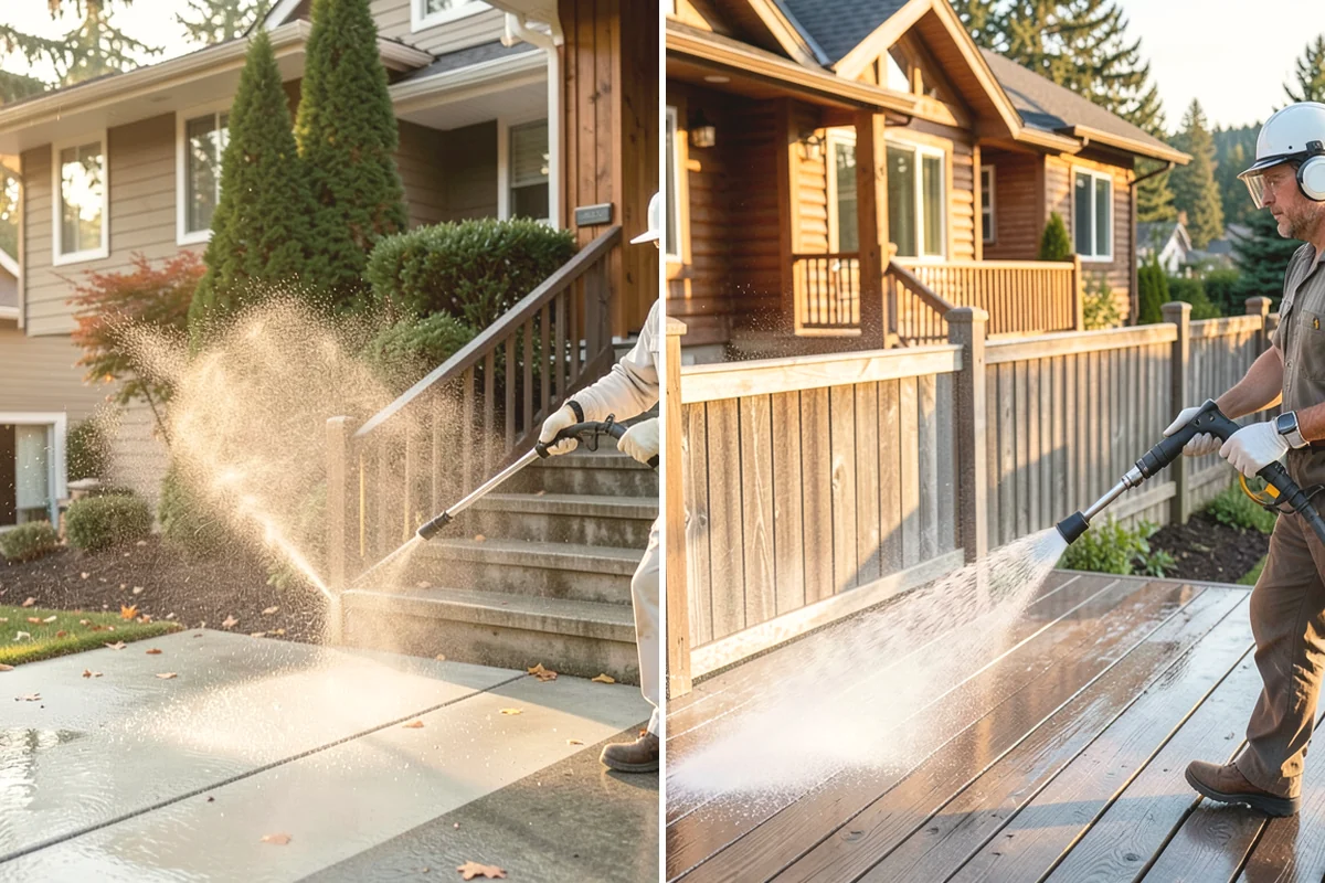 Algae Removal in Ruston, Pierce County, WA - Evaluate the algae coverage and the surface types