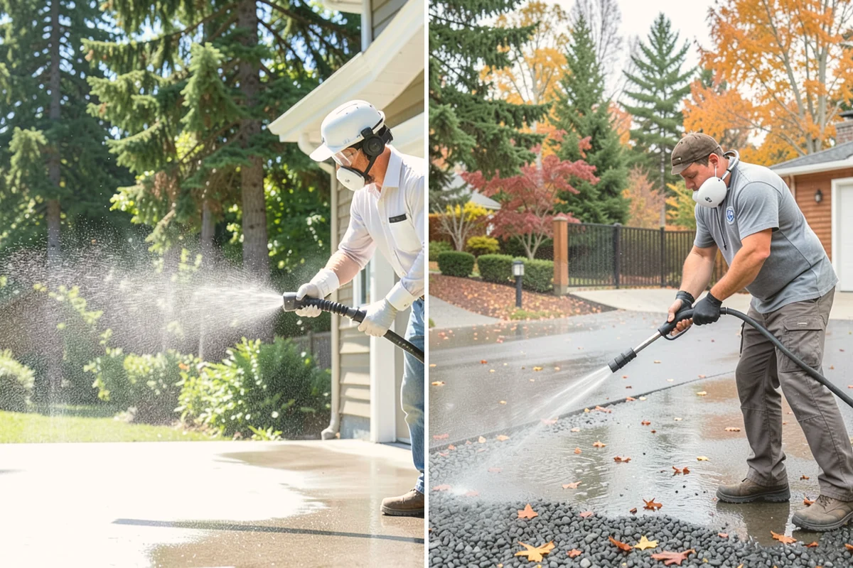 Algae Removal in Sammamish, King County, WA - Evaluate the algae coverage and the surface types