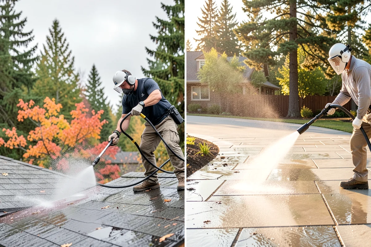 Algae Removal in Shoreline, King County, WA - Evaluate the algae coverage and the surface types