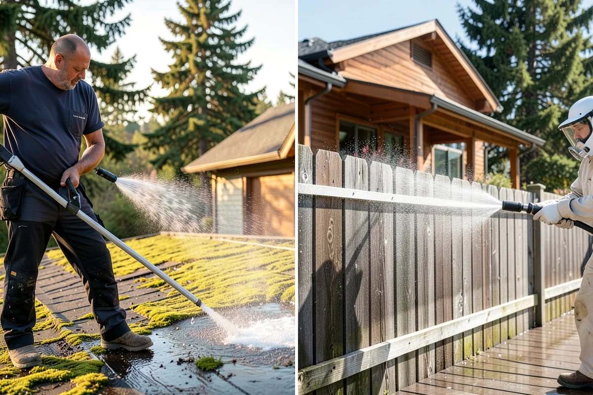 Algae Removal in Snoqualmie, King County, WA - Evaluate the algae coverage and the surface types