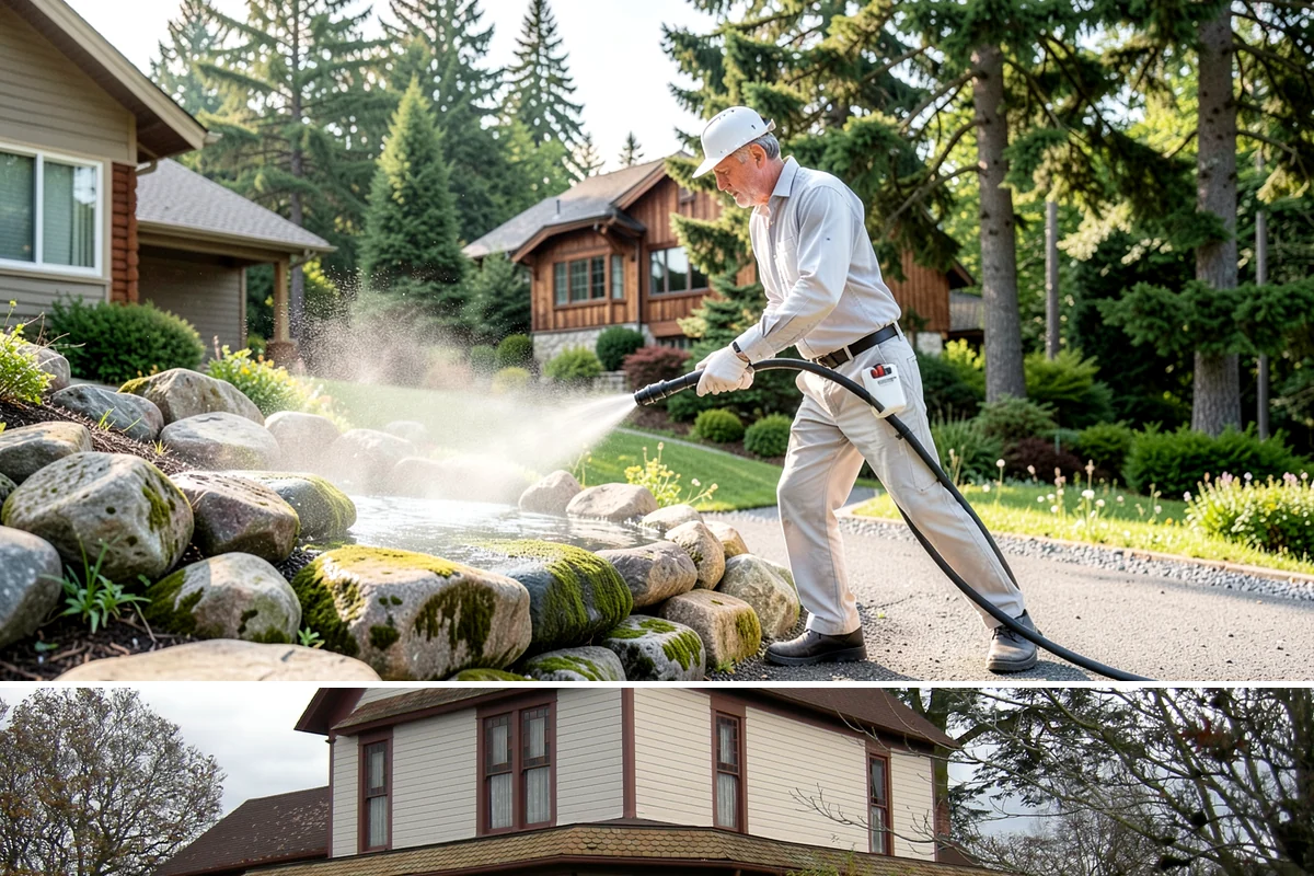 Algae Removal in Sumner, Pierce County, WA - Clear algae in spring or summer to remove the heavy growth that builds during the shaded, wet months.