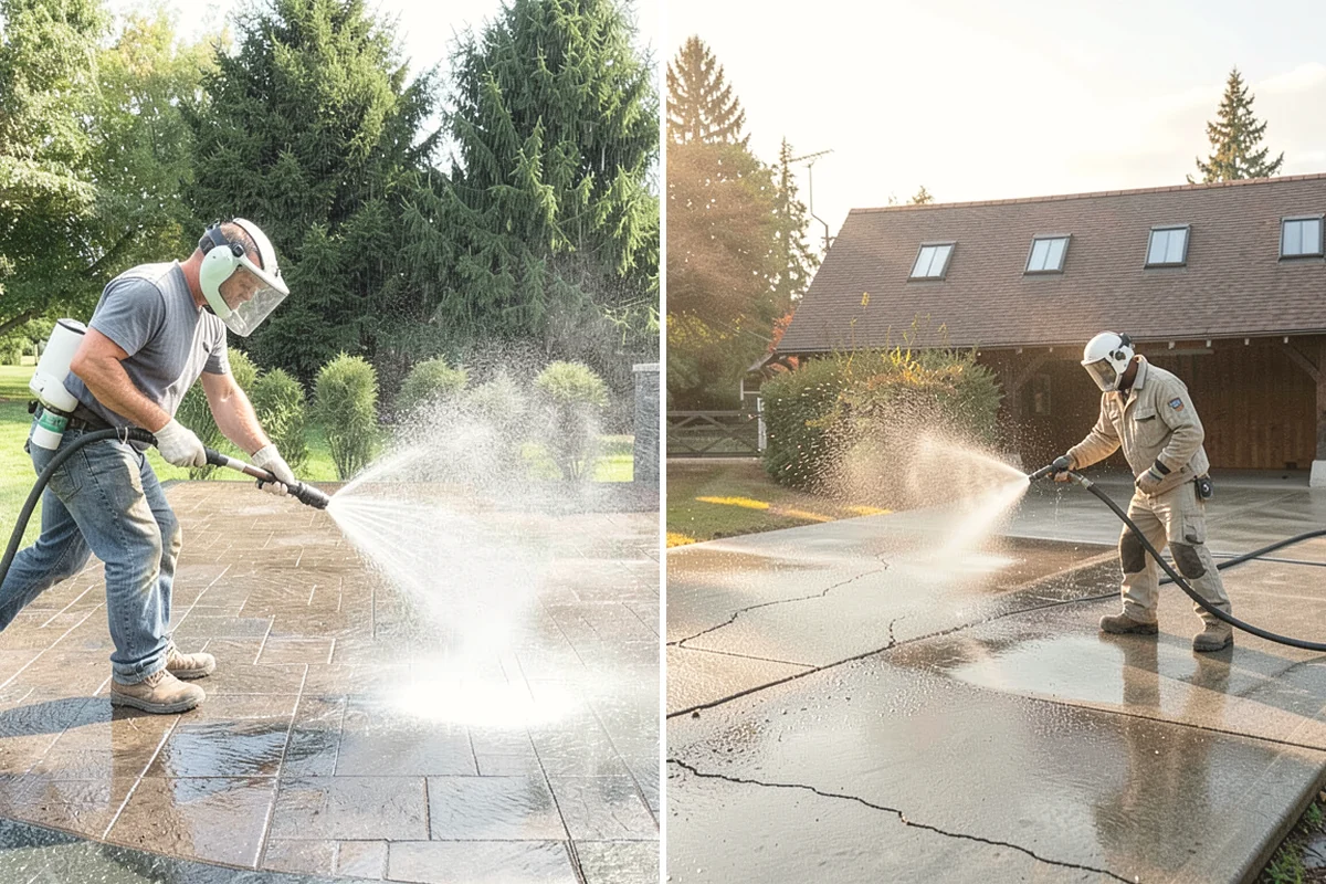 Algae Removal in Tukwila, King County, WA - Evaluate the algae coverage and the surface types
