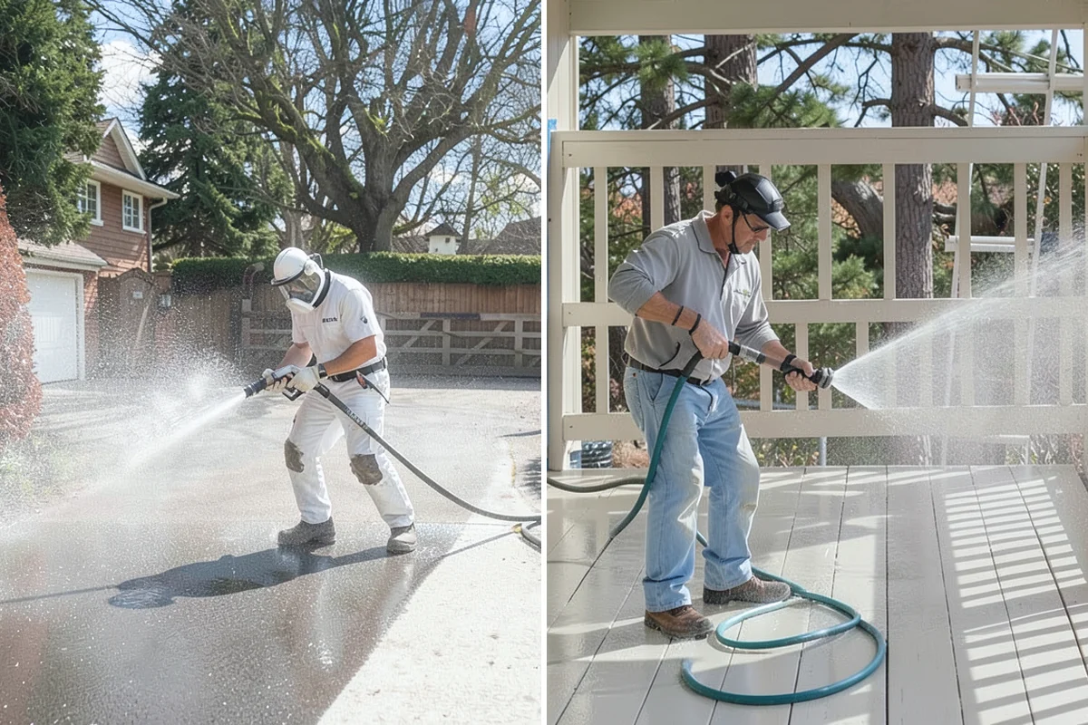 Algae Removal in Woodinville, King County, WA - Evaluate the algae coverage and the surface types