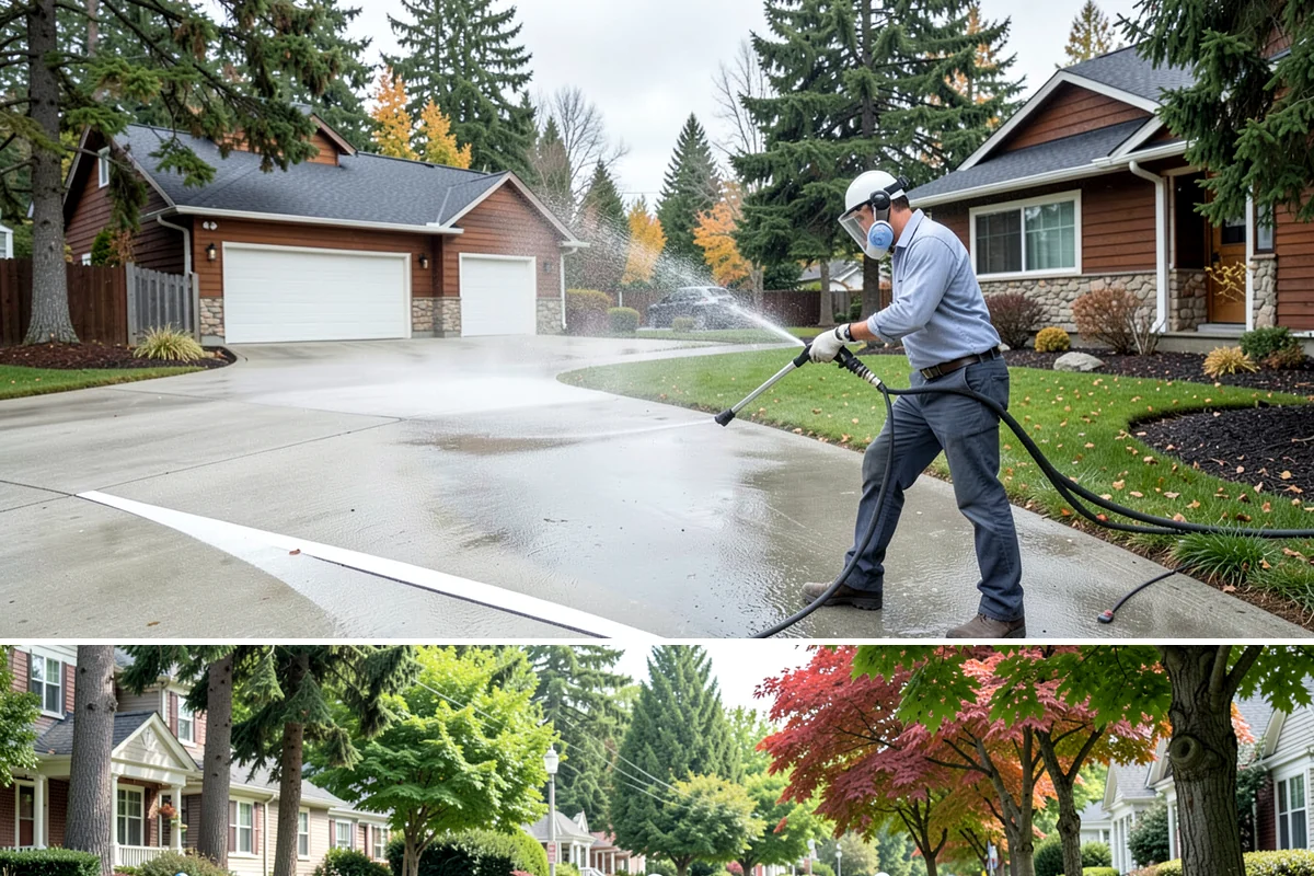 Aluminum Cleaning in Beaux Arts Village, King County, WA - Clean aluminum in spring or summer to remove the oxidation and streaking that accumulate through the wet season.