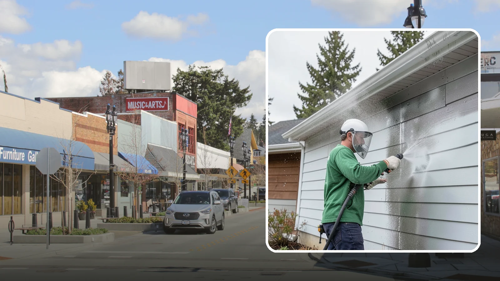 Aluminum Cleaning in Bothell, King County, WA - Specialized cleaning of aluminum siding, gutters, and fixtures that removes oxidation chalk and staining safely.