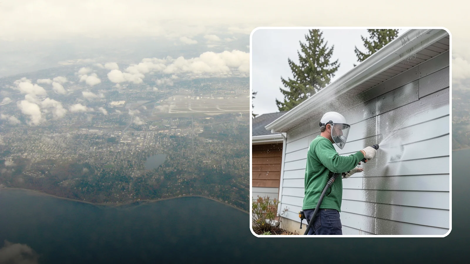 Aluminum Cleaning in Burien, King County, WA - Specialized cleaning of aluminum siding, gutters, and fixtures that removes oxidation chalk and staining safely.