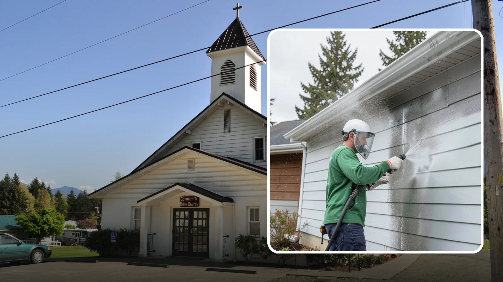 Aluminum Cleaning in Concrete, Skagit County, WA - Specialized cleaning of aluminum siding, gutters, and fixtures that removes oxidation chalk and staining safely.