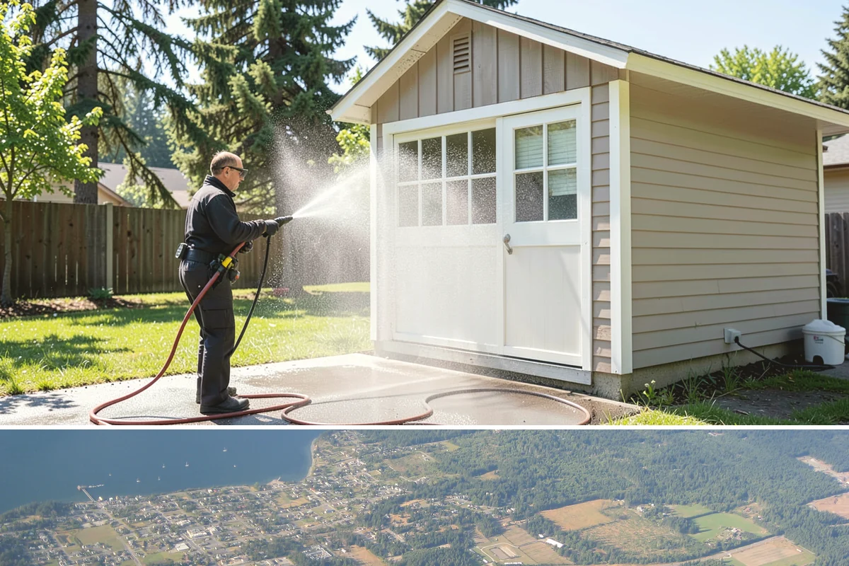 Aluminum Cleaning in Coupeville, Island County, WA - Clean aluminum in spring or summer to remove the oxidation and streaking that accumulate through the wet season.