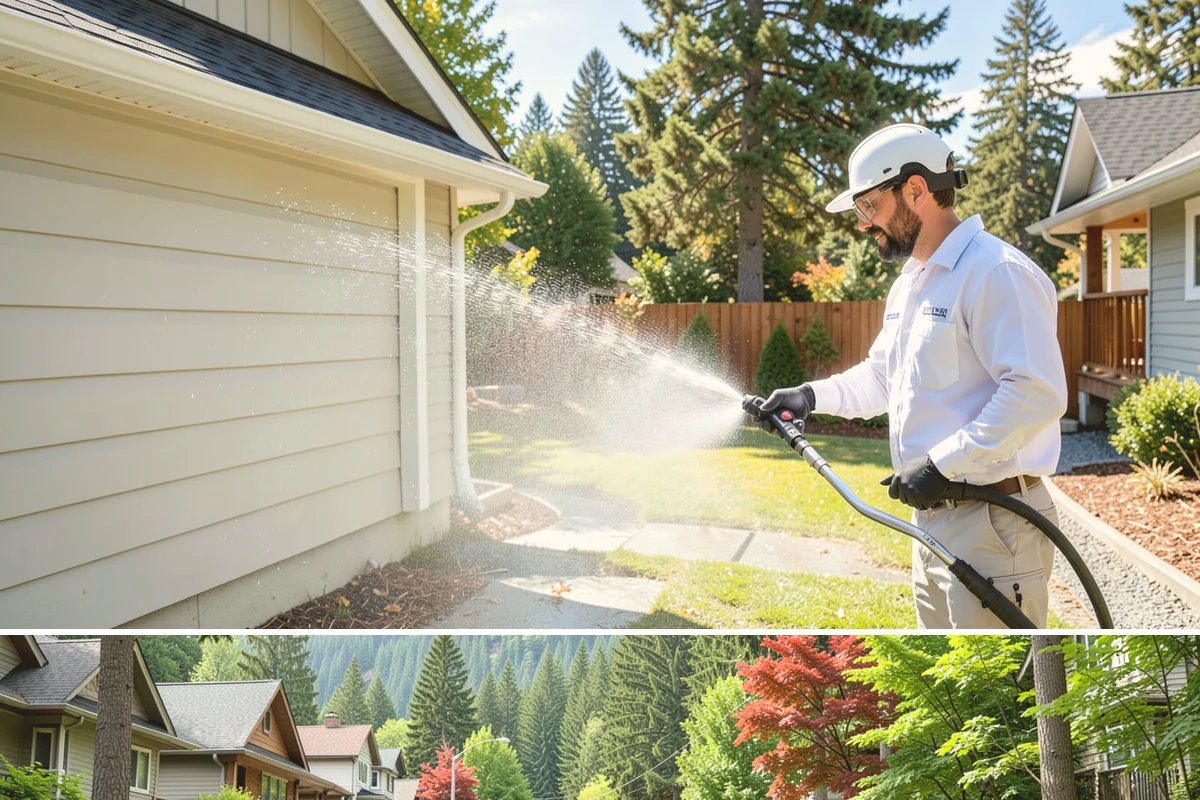 Aluminum Cleaning in Darrington, Snohomish County, WA - Clean aluminum in spring or summer to remove the oxidation and streaking that accumulate through the wet season.