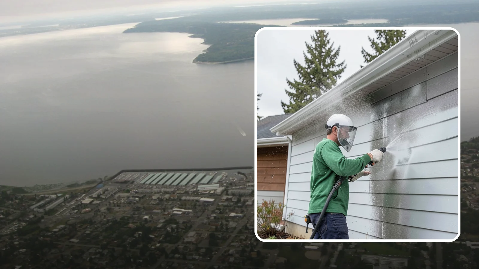 Aluminum Cleaning in Des Moines, King County, WA - Specialized cleaning of aluminum siding, gutters, and fixtures that removes oxidation chalk and staining safely.
