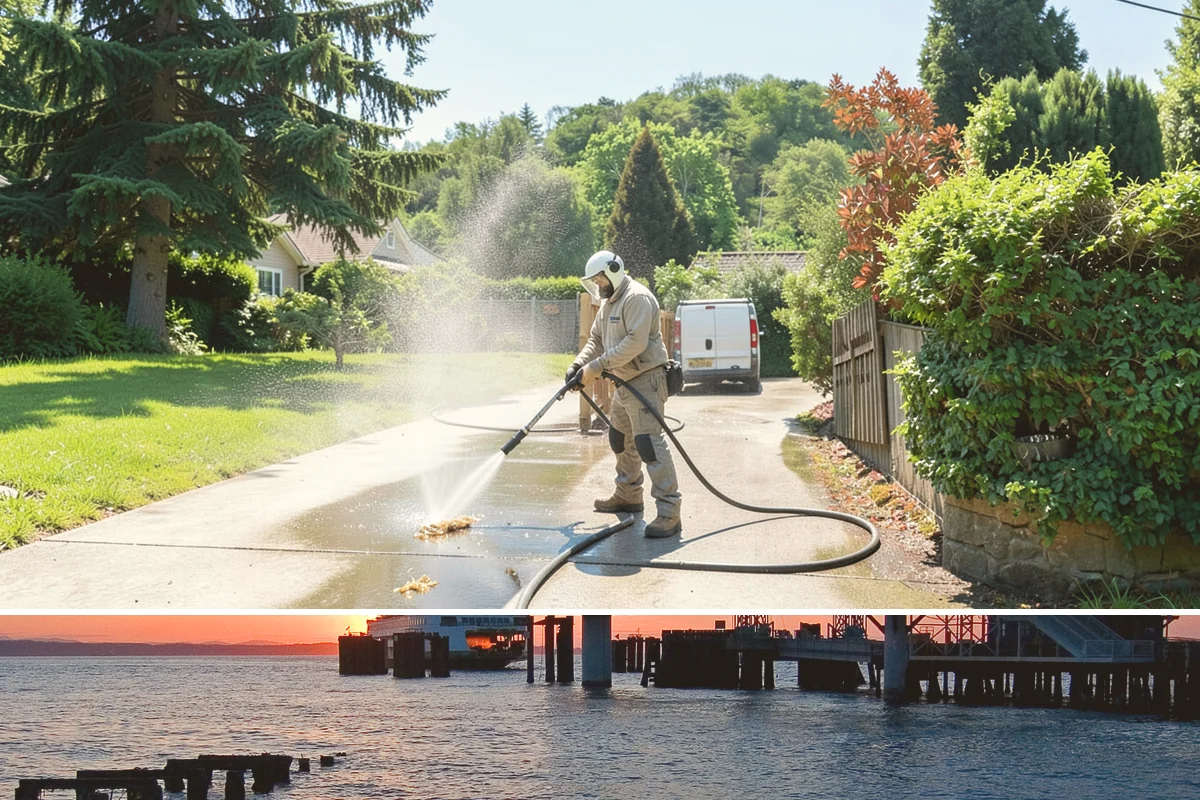 Aluminum Cleaning in Edmonds, Snohomish County, WA - Clean aluminum in spring or summer to remove the oxidation and streaking that accumulate through the wet season.