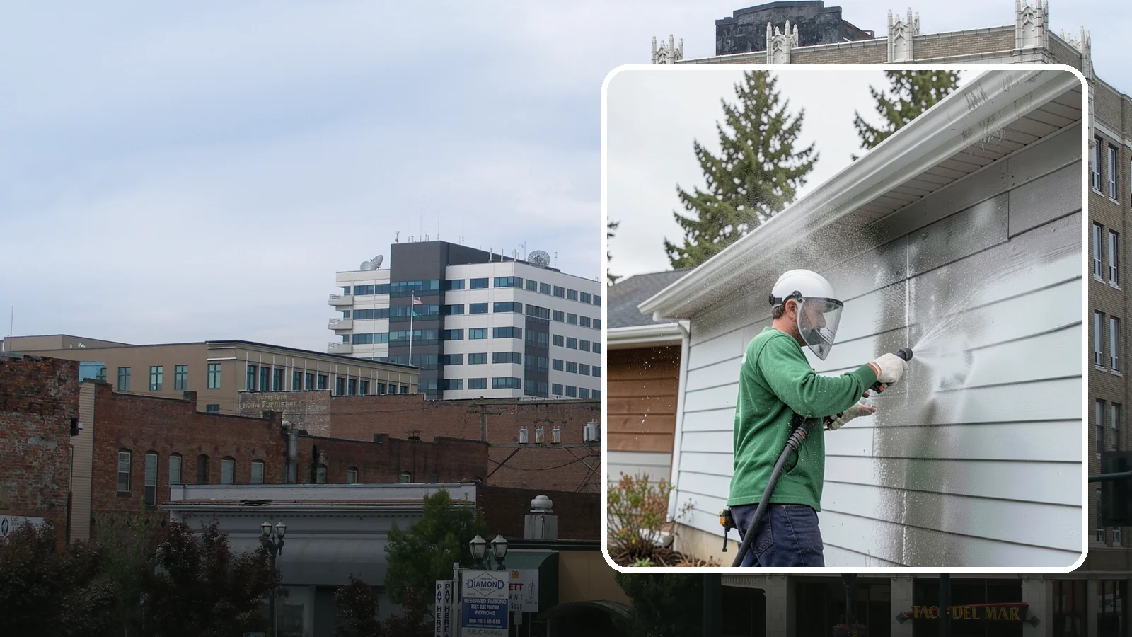 Aluminum Cleaning in Everett, Snohomish County, WA - Specialized cleaning of aluminum siding, gutters, and fixtures that removes oxidation chalk and staining safely.