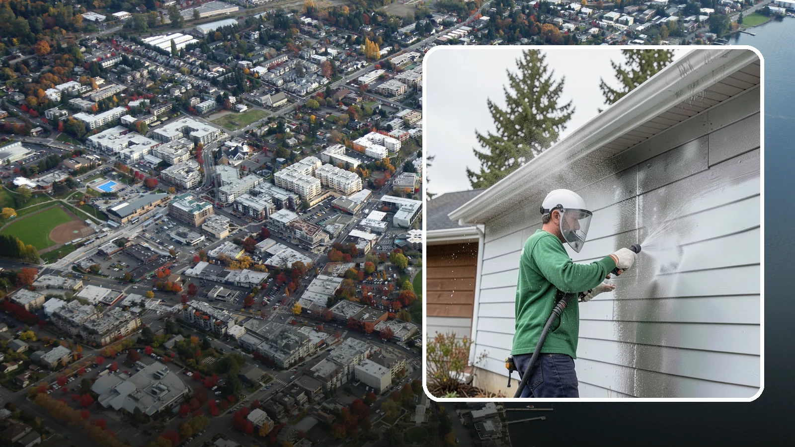 Aluminum Cleaning in Kirkland, King County, WA - Specialized cleaning of aluminum siding, gutters, and fixtures that removes oxidation chalk and staining safely.