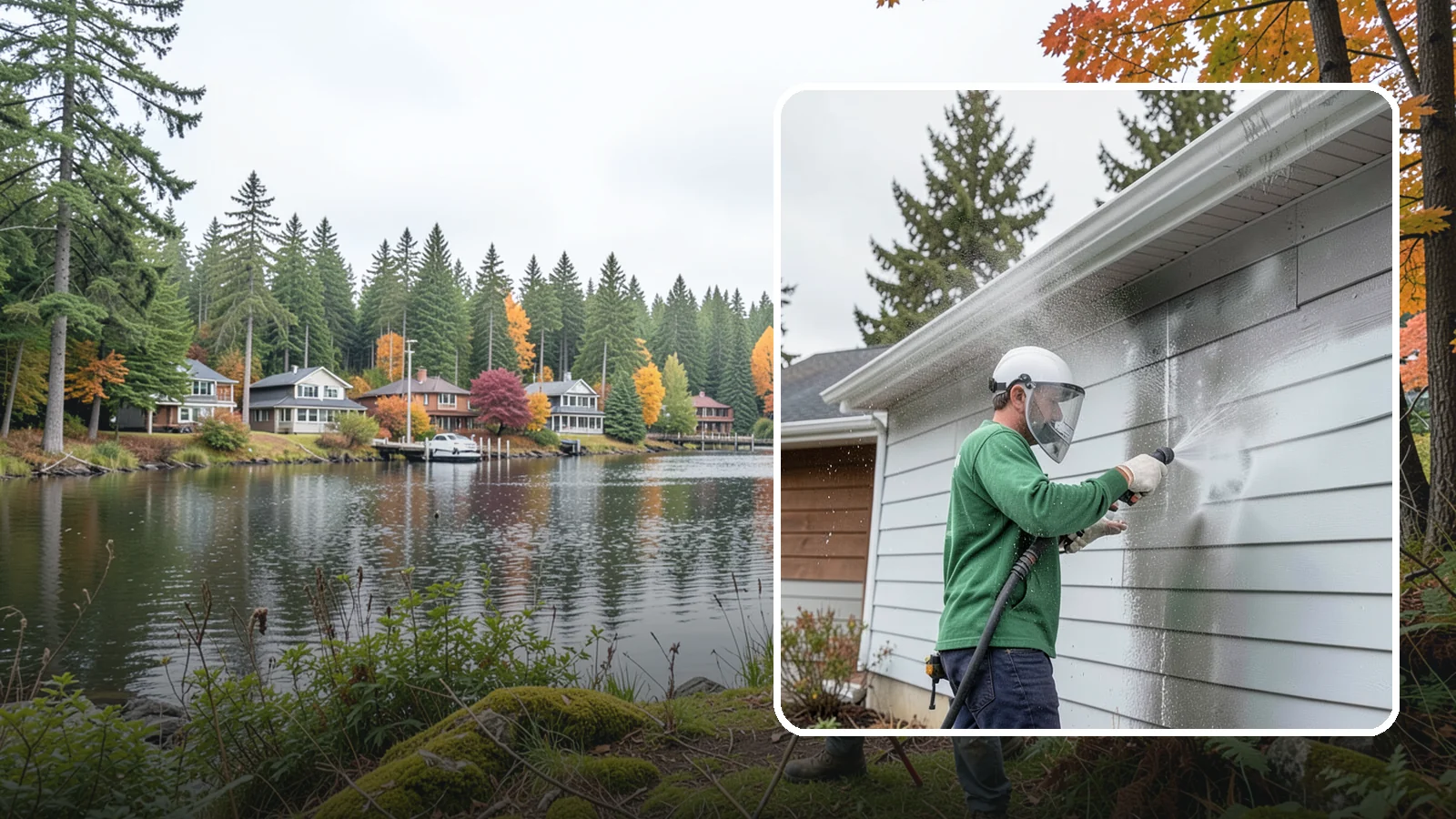 Aluminum Cleaning in La Conner, Skagit County, WA - Specialized cleaning of aluminum siding, gutters, and fixtures that removes oxidation chalk and staining safely.