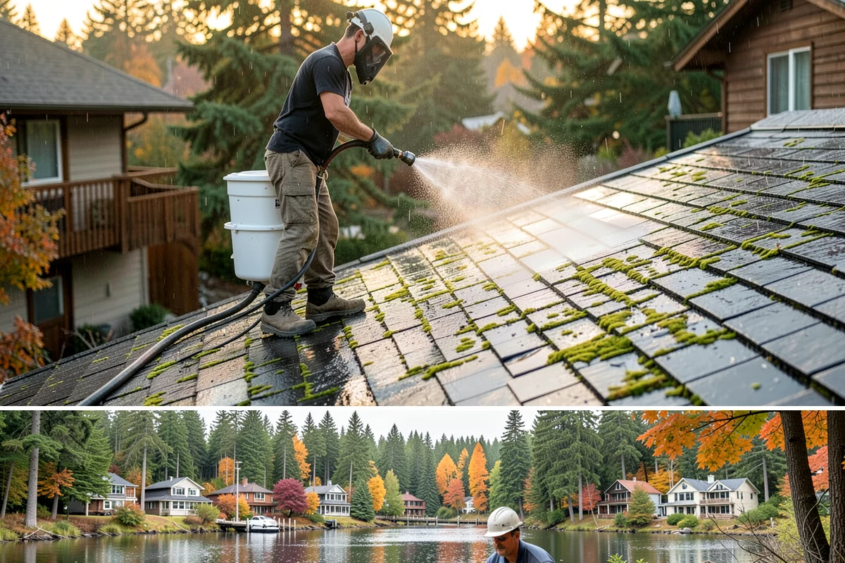 Aluminum Cleaning in La Conner, Skagit County, WA - Clean aluminum in spring or summer to remove the oxidation and streaking that accumulate through the wet season.