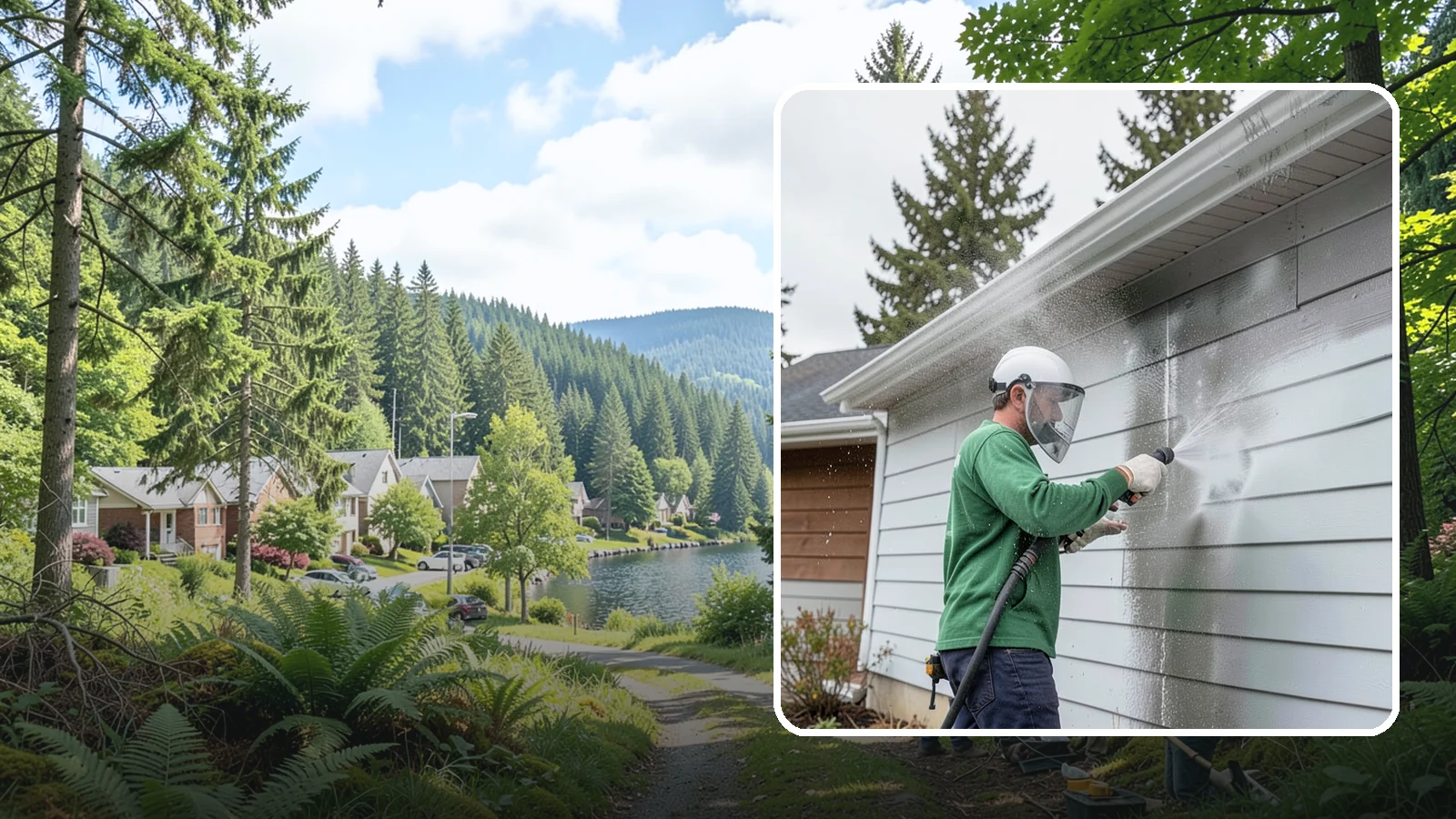 Aluminum Cleaning in Lake Forest Park, King County, WA - Specialized cleaning of aluminum siding, gutters, and fixtures that removes oxidation chalk and staining safely.
