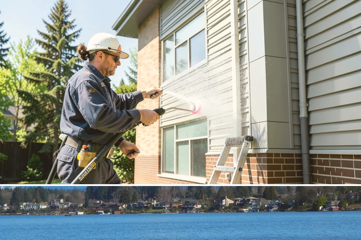 Aluminum Cleaning in Lake Stevens, Snohomish County, WA - Clean aluminum in spring or summer to remove the oxidation and streaking that accumulate through the wet season.