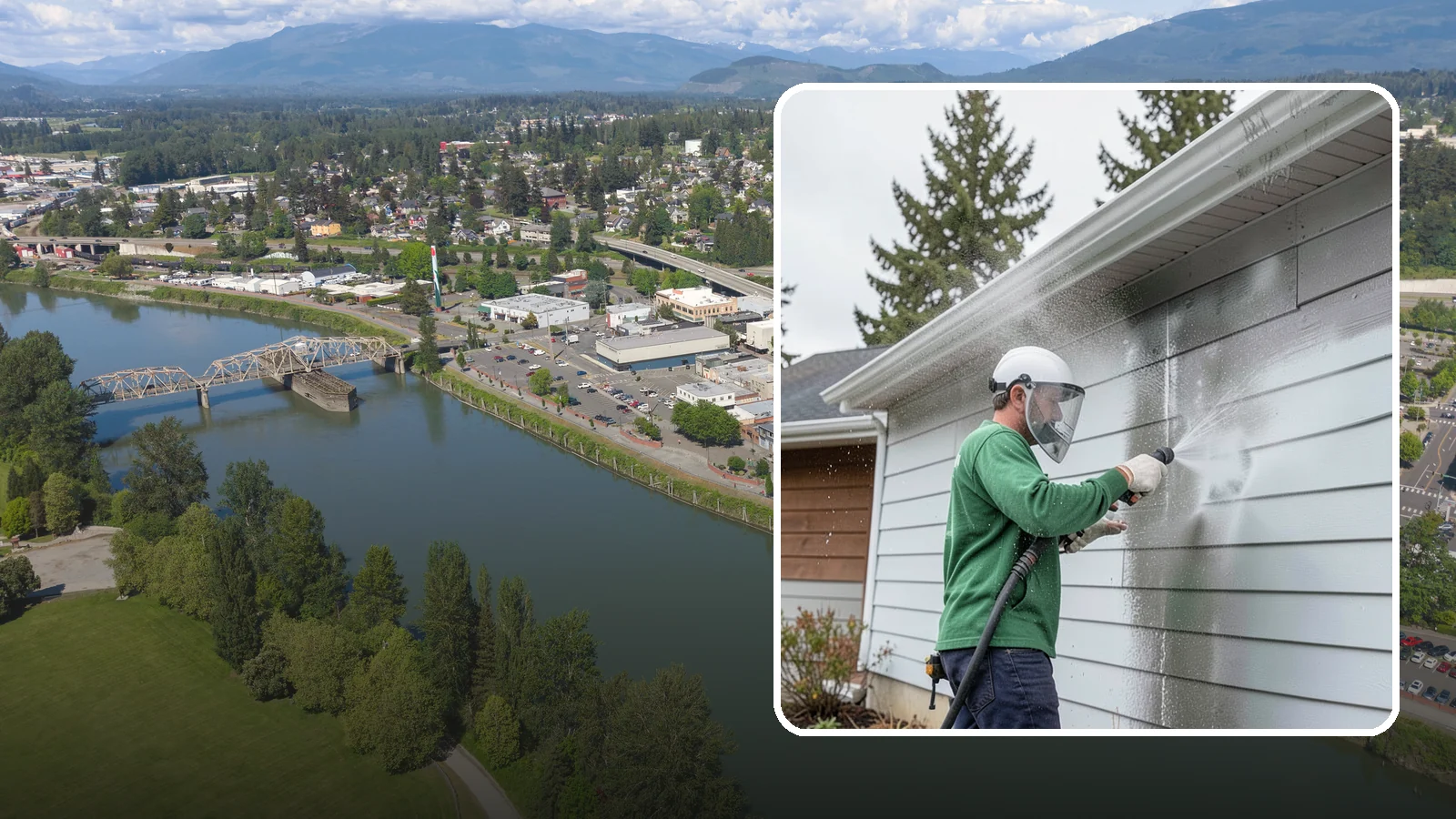 Aluminum Cleaning in Mount Vernon, Skagit County, WA - Specialized cleaning of aluminum siding, gutters, and fixtures that removes oxidation chalk and staining safely.