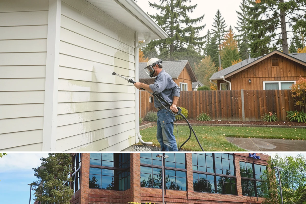 Aluminum Cleaning in Mountlake Terrace, Snohomish County, WA - Clean aluminum in spring or summer to remove the oxidation and streaking that accumulate through the wet season.