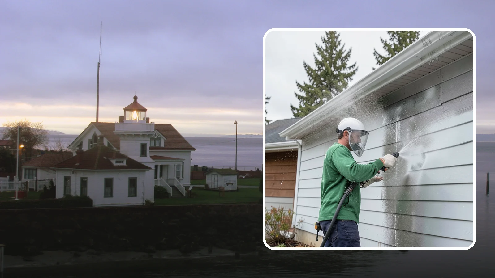Aluminum Cleaning in Mukilteo, Snohomish County, WA - Specialized cleaning of aluminum siding, gutters, and fixtures that removes oxidation chalk and staining safely.