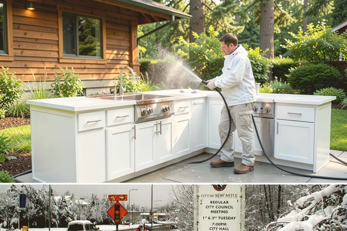 Aluminum Cleaning in Newcastle, King County, WA - Clean aluminum in spring or summer to remove the oxidation and streaking that accumulate through the wet season.