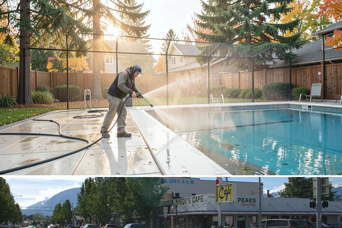 Aluminum Cleaning in North Bend, King County, WA - Clean aluminum in spring or summer to remove the oxidation and streaking that accumulate through the wet season.