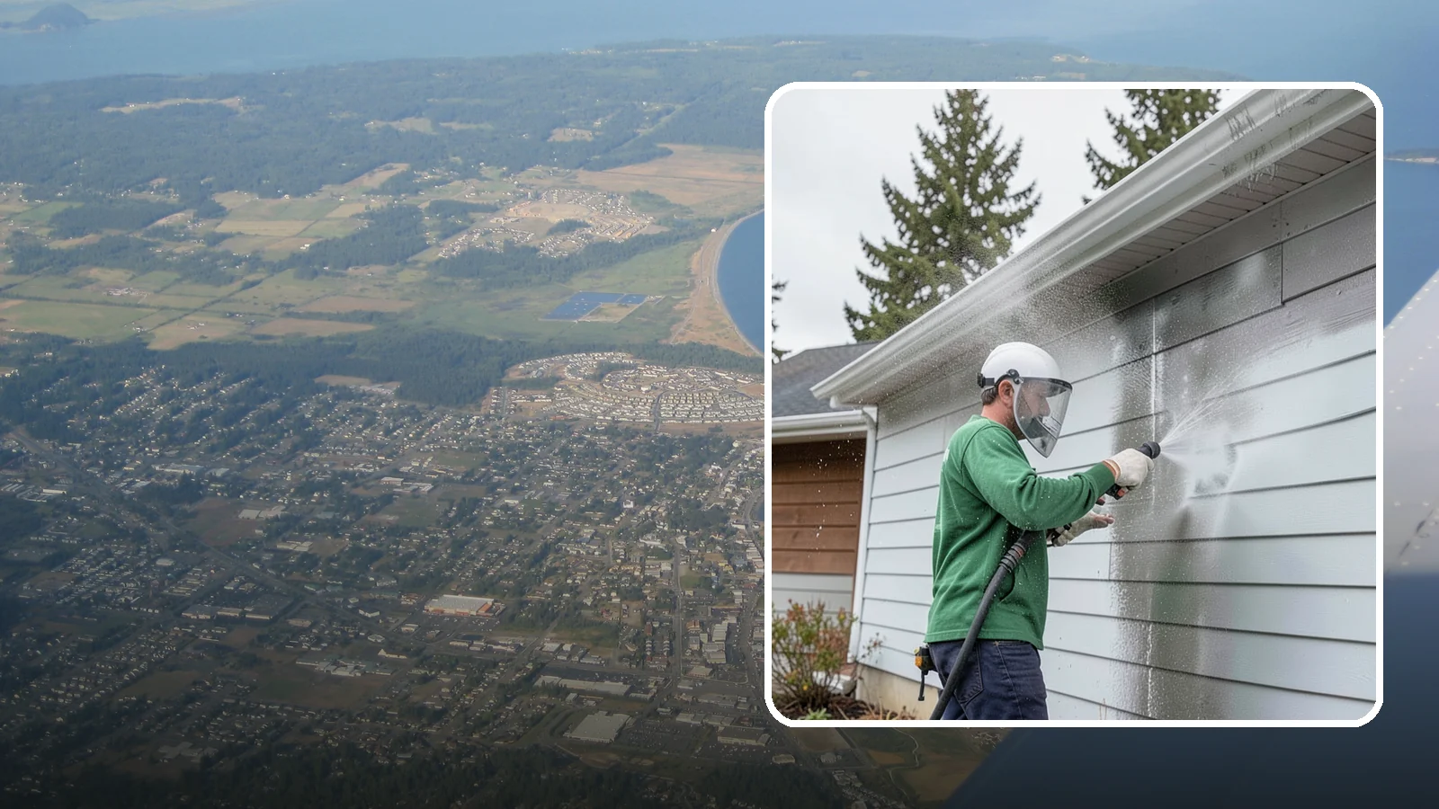 Aluminum Cleaning in Oak Harbor, Island County, WA - Specialized cleaning of aluminum siding, gutters, and fixtures that removes oxidation chalk and staining safely.