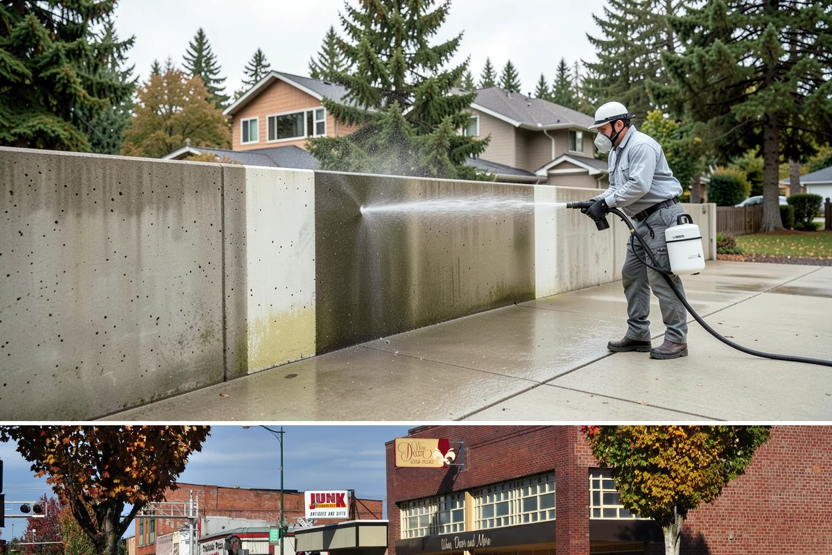 Aluminum Cleaning in Puyallup, Pierce County, WA - Clean aluminum in spring or summer to remove the oxidation and streaking that accumulate through the wet season.
