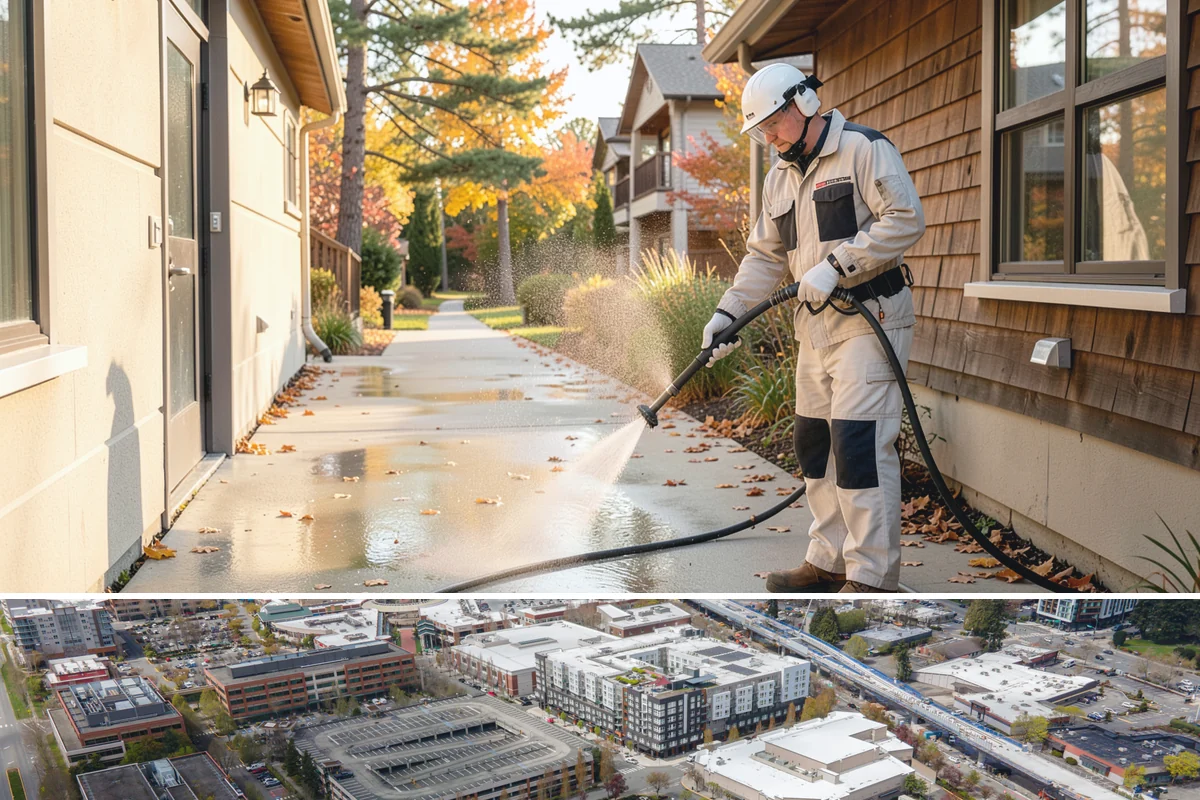 Aluminum Cleaning in Redmond, King County, WA - Clean aluminum in spring or summer to remove the oxidation and streaking that accumulate through the wet season.