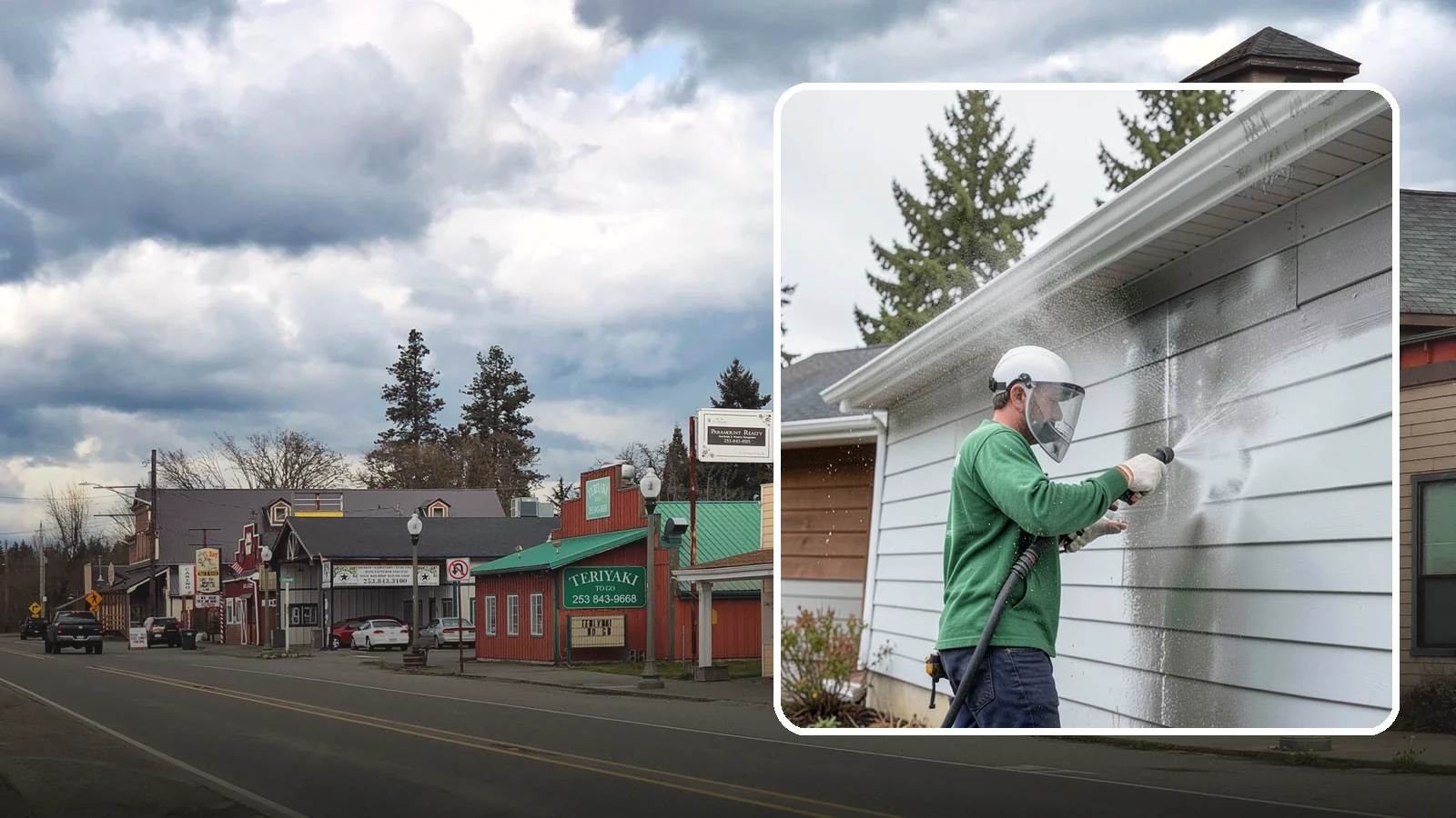 Aluminum Cleaning in Roy, Pierce County, WA - Specialized cleaning of aluminum siding, gutters, and fixtures that removes oxidation chalk and staining safely.