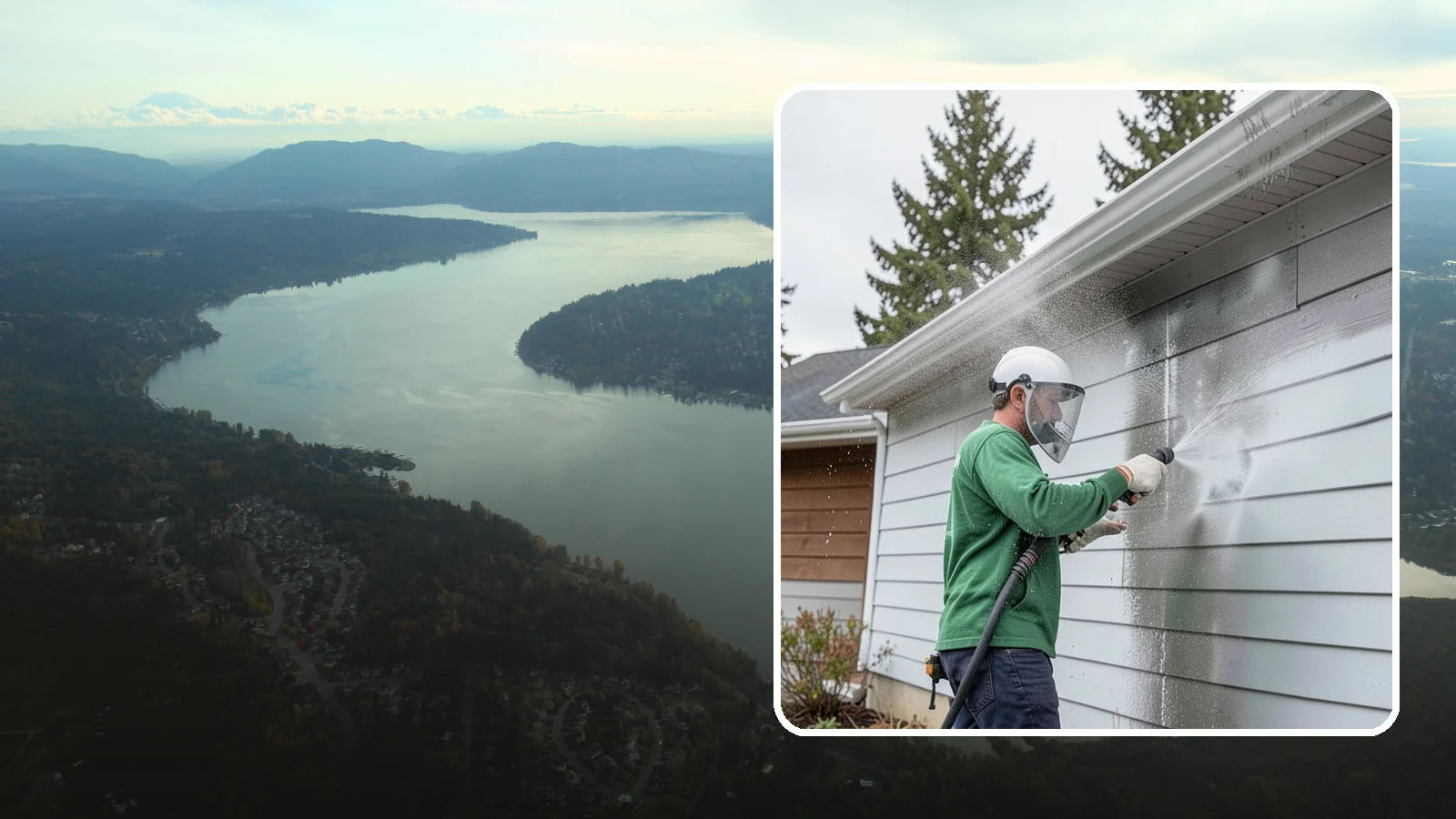 Aluminum Cleaning in Sammamish, King County, WA - Specialized cleaning of aluminum siding, gutters, and fixtures that removes oxidation chalk and staining safely.