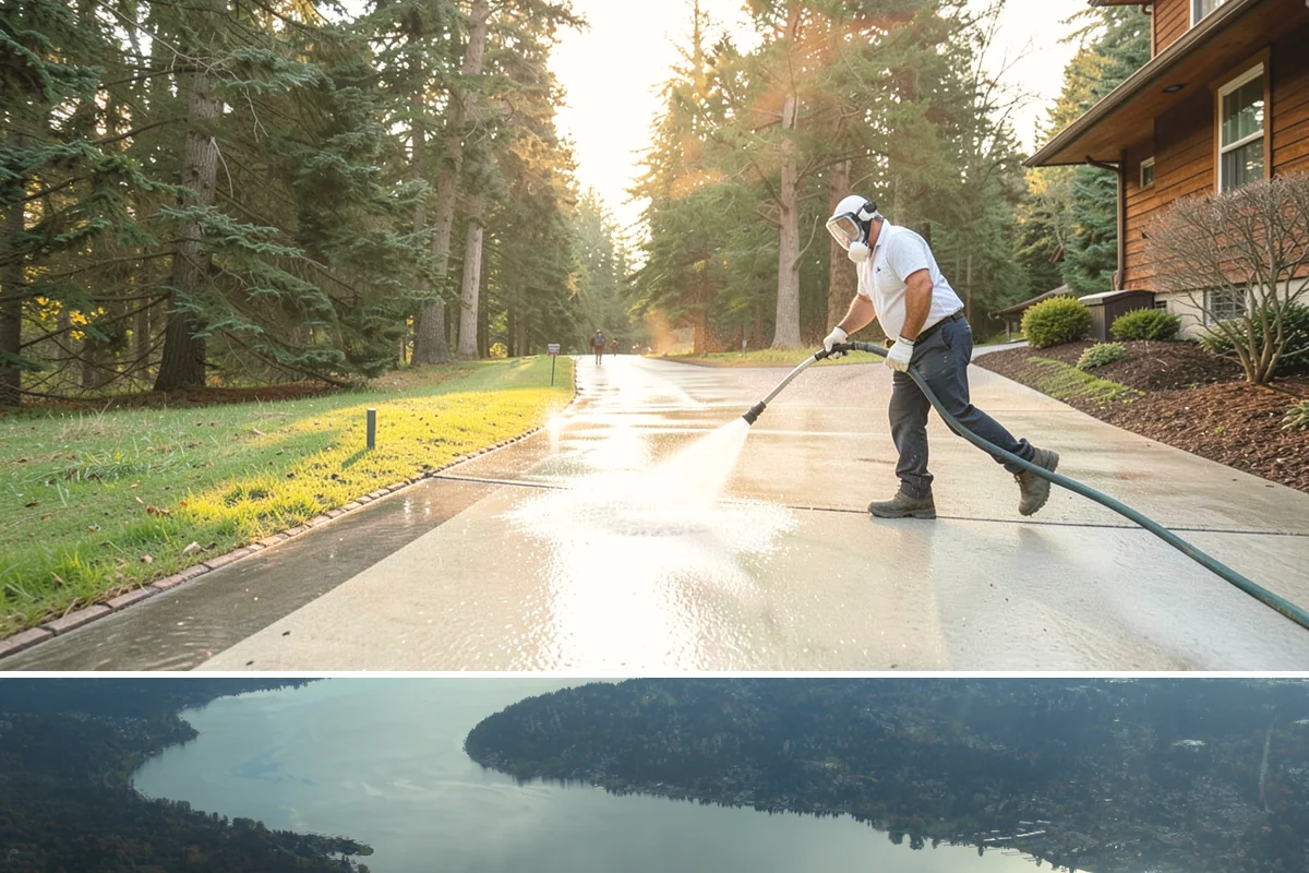 Aluminum Cleaning in Sammamish, King County, WA - Clean aluminum in spring or summer to remove the oxidation and streaking that accumulate through the wet season.