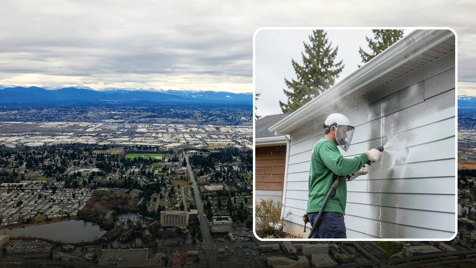 Aluminum Cleaning in SeaTac, King County, WA - Specialized cleaning of aluminum siding, gutters, and fixtures that removes oxidation chalk and staining safely.