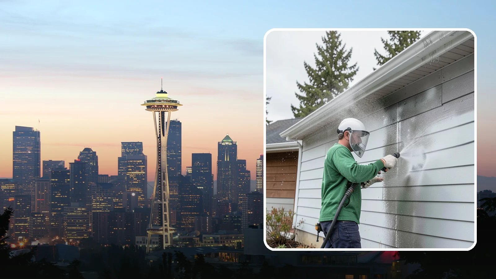 Aluminum Cleaning in Seattle, King County, WA - Specialized cleaning of aluminum siding, gutters, and fixtures that removes oxidation chalk and staining safely.