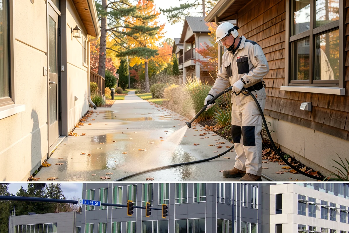 Aluminum Cleaning in Shoreline, King County, WA - Clean aluminum in spring or summer to remove the oxidation and streaking that accumulate through the wet season.