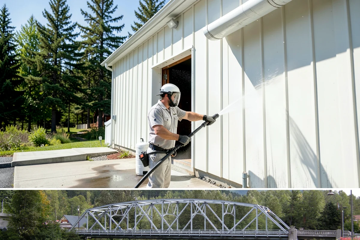 Aluminum Cleaning in Skykomish, King County, WA - Clean aluminum in spring or summer to remove the oxidation and streaking that accumulate through the wet season.