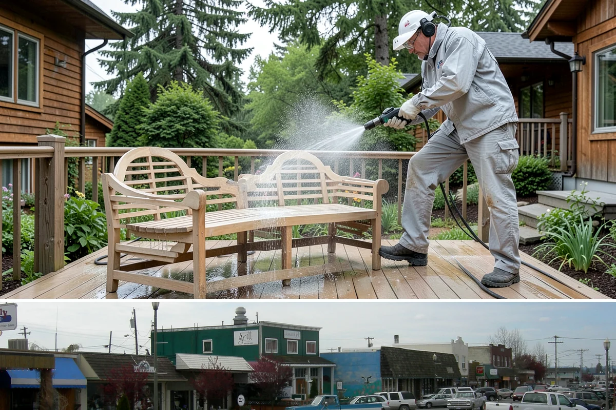 Aluminum Cleaning in Stanwood, Snohomish County, WA - Clean aluminum in spring or summer to remove the oxidation and streaking that accumulate through the wet season.