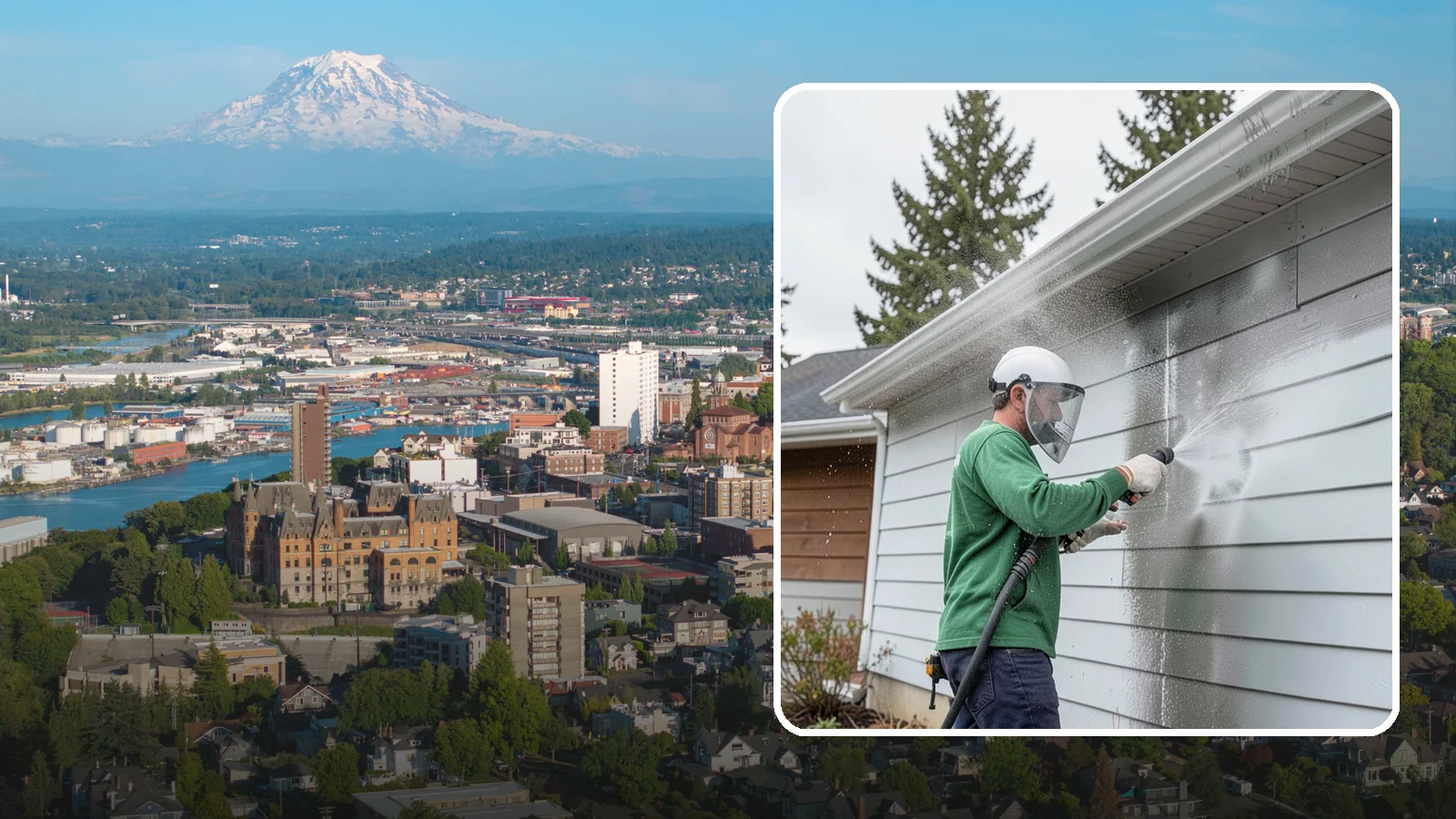 Aluminum Cleaning in Tacoma, Pierce County, WA - Specialized cleaning of aluminum siding, gutters, and fixtures that removes oxidation chalk and staining safely.