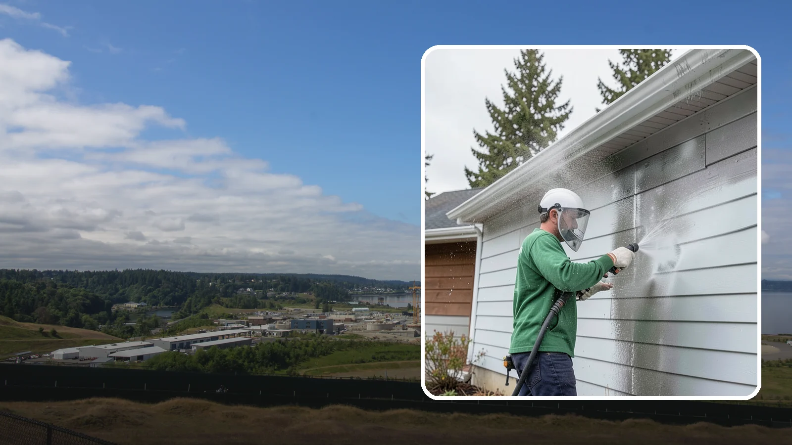 Aluminum Cleaning in University Place, Pierce County, WA - Specialized cleaning of aluminum siding, gutters, and fixtures that removes oxidation chalk and staining safely.
