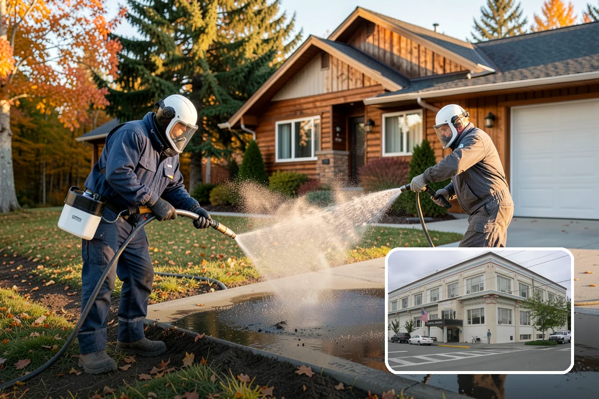 Aluminum Fence Cleaning in Anacortes, Skagit County, WA - Lifts chalky oxidation haze from the powder coat