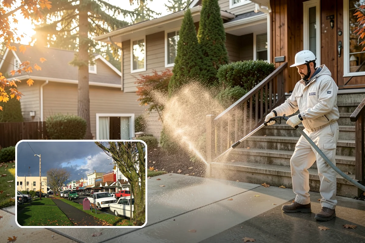 Aluminum Fence Cleaning in Arlington, Snohomish County, WA - Lifts chalky oxidation haze from the powder coat