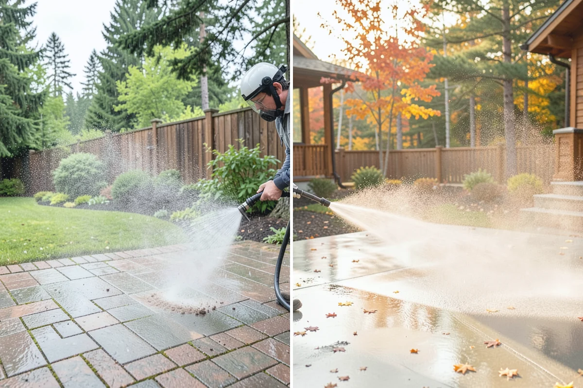 Aluminum Fence Cleaning in Auburn, King County, WA - Rinse loose dust and debris from the fence