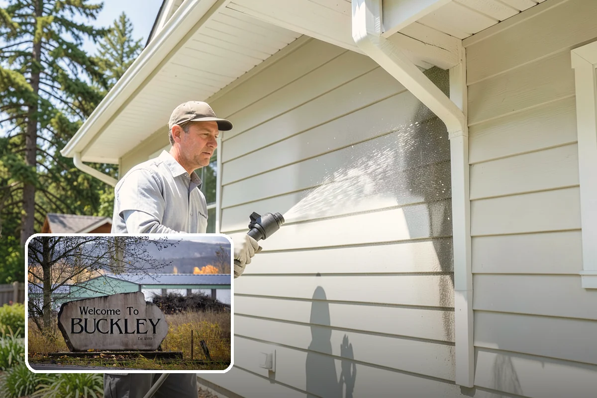 Aluminum Fence Cleaning in Buckley, Pierce County, WA - Lifts chalky oxidation haze from the powder coat