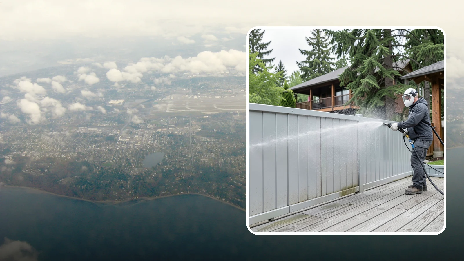 Aluminum Fence Cleaning in Burien, King County, WA - Gentle cleaning that lifts oxidation haze and grime from powder-coated aluminum fencing.